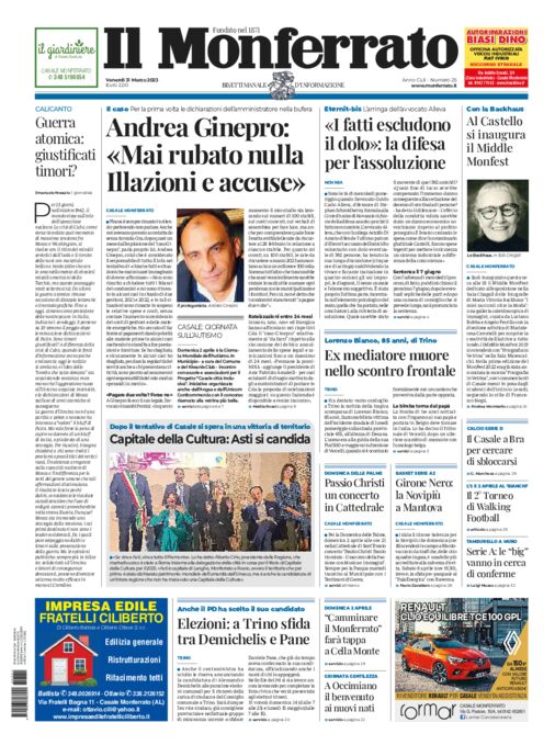 Il Monferrato - Edizione 25 del 31/03/2023